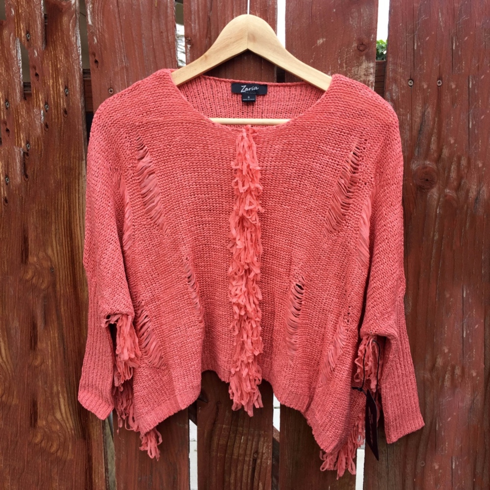 NWT Dolman Sleeve Crochet Top - Picture 4 of 4